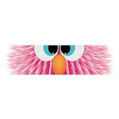 Bird Fluffy Animal Cute Feather Pink Satin Scarf (oblong) by Sudhe