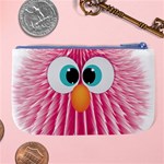 Bird Fluffy Animal Cute Feather Pink Large Coin Purse Back