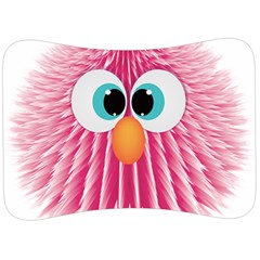 Bird Fluffy Animal Cute Feather Pink Velour Seat Head Rest Cushion by Sudhe