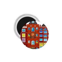 Town Buildings Old Brick Building 1 75  Magnets by Sudhe