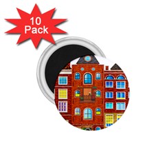 Town Buildings Old Brick Building 1 75  Magnets (10 Pack)  by Sudhe