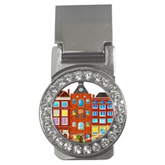 Town Buildings Old Brick Building Money Clips (cz)  by Sudhe