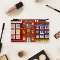 Town Buildings Old Brick Building Cosmetic Bag (small) by Sudhe