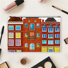 Town Buildings Old Brick Building Cosmetic Bag (large) by Sudhe