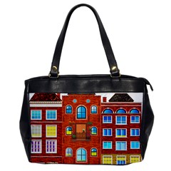 Town Buildings Old Brick Building Oversize Office Handbag by Sudhe