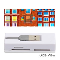 Town Buildings Old Brick Building Memory Card Reader (stick) by Sudhe