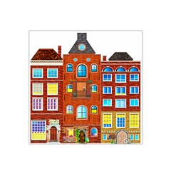 Town Buildings Old Brick Building Satin Bandana Scarf by Sudhe