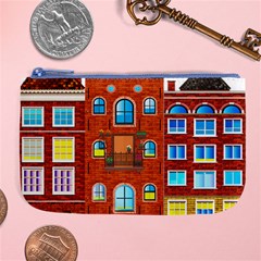 Town Buildings Old Brick Building Large Coin Purse by Sudhe