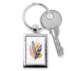 Feather Feathers Key Chain (rectangle) by Sudhe