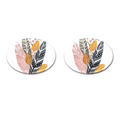 Feather Feathers Cufflinks (oval) by Sudhe