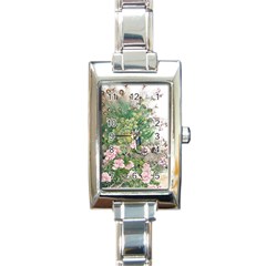 Peafowl Peacock Feather Beautiful Rectangle Italian Charm Watch by Sudhe