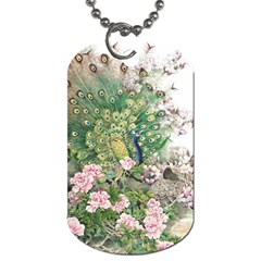 Peafowl Peacock Feather Beautiful Dog Tag (two Sides) by Sudhe