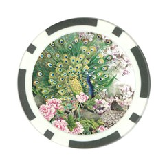 Peafowl Peacock Feather Beautiful Poker Chip Card Guard by Sudhe