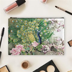 Peafowl Peacock Feather Beautiful Cosmetic Bag (large) by Sudhe