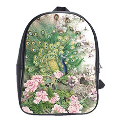 Peafowl Peacock Feather Beautiful School Bag (large) by Sudhe