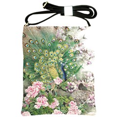 Peafowl Peacock Feather Beautiful Shoulder Sling Bag by Sudhe