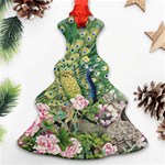 Peafowl Peacock Feather Beautiful Christmas Tree Ornament (Two Sides) Back