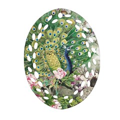 Peafowl Peacock Feather Beautiful Ornament (oval Filigree) by Sudhe