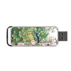 Peafowl Peacock Feather Beautiful Portable Usb Flash (one Side) by Sudhe