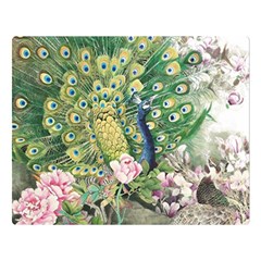 Peafowl Peacock Feather Beautiful Double Sided Flano Blanket (large)  by Sudhe