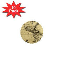 Map Vintage Old Ancient Antique 1  Mini Magnet (10 Pack)  by Sudhe