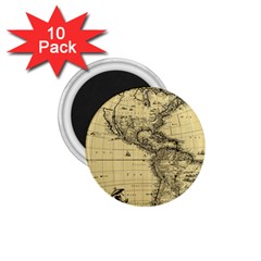 Map Vintage Old Ancient Antique 1 75  Magnets (10 Pack)  by Sudhe