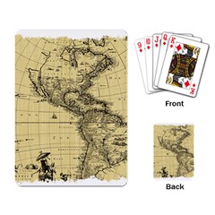 Map Vintage Old Ancient Antique Playing Cards Single Design (rectangle) by Sudhe