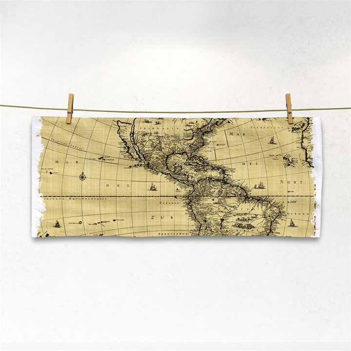 Map Vintage Old Ancient Antique Hand Towel