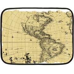 Map Vintage Old Ancient Antique Fleece Blanket (mini)