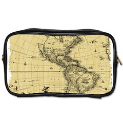 Map Vintage Old Ancient Antique Toiletries Bag (one Side) by Sudhe