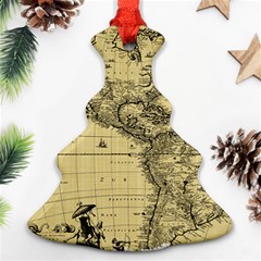 Map Vintage Old Ancient Antique Christmas Tree Ornament (two Sides) by Sudhe