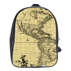 Map Vintage Old Ancient Antique School Bag (xl) by Sudhe