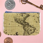 Map Vintage Old Ancient Antique Large Coin Purse Front