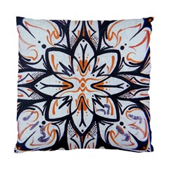 White Black And Orange Illustration Standard Cushion Case (two Sides) by Wegoenart