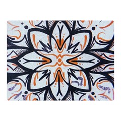 White Black And Orange Illustration Double Sided Flano Blanket (mini)  by Wegoenart