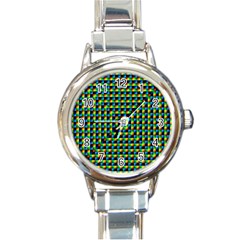 Kaleidoscope Art Unique Design Round Italian Charm Watch by Wegoenart