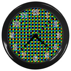 Kaleidoscope Art Unique Design Wall Clock (black) by Wegoenart