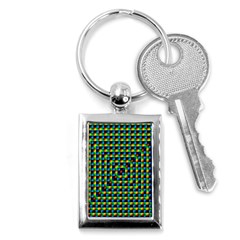 Kaleidoscope Art Unique Design Key Chain (rectangle) by Wegoenart