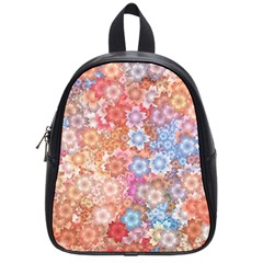 Art Beautiful Flowers Flames Generative Art School Bag (small) by Wegoenart