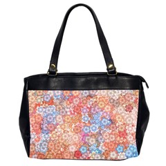 Art Beautiful Flowers Flames Generative Art Oversize Office Handbag (2 Sides) by Wegoenart