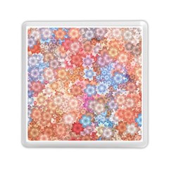 Art Beautiful Flowers Flames Generative Art Memory Card Reader (square) by Wegoenart