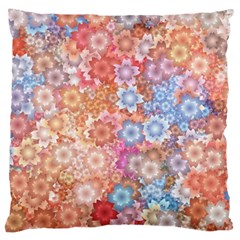 Art Beautiful Flowers Flames Generative Art Large Cushion Case (one Side) by Wegoenart