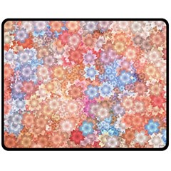 Art Beautiful Flowers Flames Generative Art Double Sided Fleece Blanket (medium)  by Wegoenart