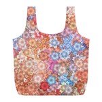 Art Beautiful Flowers Flames Generative Art Full Print Recycle Bag (L) Front