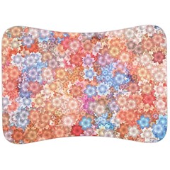 Art Beautiful Flowers Flames Generative Art Velour Seat Head Rest Cushion