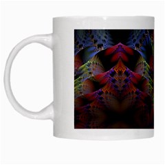 Abstract Animated Ornament Background Fractal Art White Mugs by Wegoenart