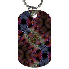 Abstract Animated Ornament Background Fractal Art Dog Tag (two Sides) by Wegoenart