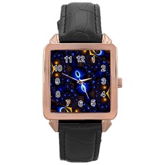 Fun Photo Amazing Art Kaleidoscope Mosaic Rose Gold Leather Watch  by Wegoenart