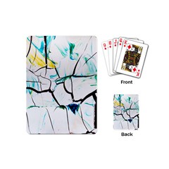 White And Multicolored Illustration Playing Cards Single Design (mini) by Wegoenart