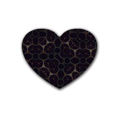 Abstract Animated Ornament Background Fractal Art Rubber Coaster (heart)  by Wegoenart